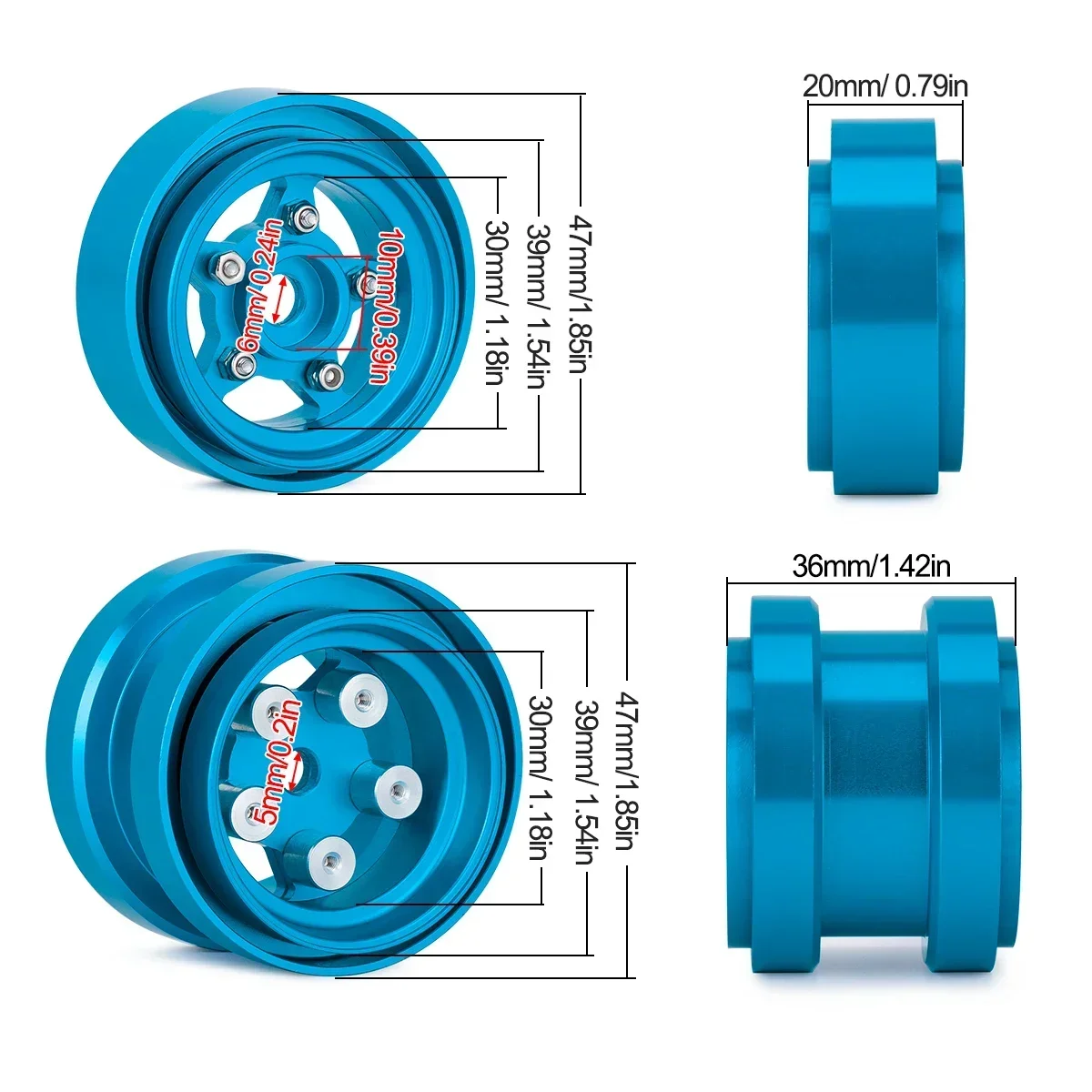 Ruote Beadlock in alluminio pe - Robot Car Kit recensione e prezzo